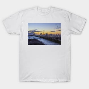 The sunset at StKilda Pier, StKilda, Victoria, Australia. T-Shirt